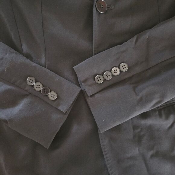 Ralph Lauren Black Label Black Crepe Wool Blend BlazerJacket Size 8 - Picture 5 of 15